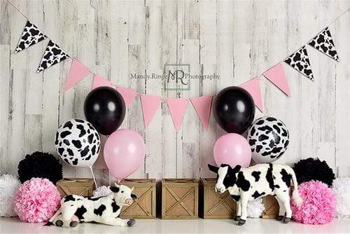 Katebackdrop£ºKate Cow Girly Birthday Children Backdrop Designed By Mandy Ringe Photography
