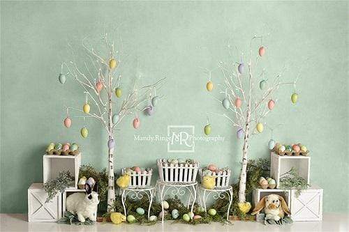 Katebackdrop：Kate Easter Bunnies and Chicks Backdrop Designed By Mandy Ringe Photography