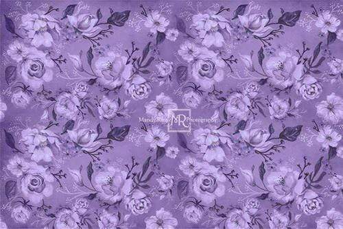Katebackdrop£ºKate Purple Floral Pattern Backdrop Designed By Mandy Ringe Photography