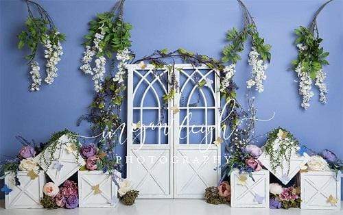 Katebackdrop£ºKate Spring Blue Floral Decoration Backdrop Designed by Megan Leigh Photography