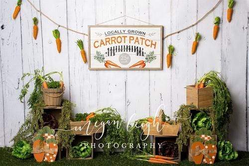 Katebackdrop：Kate Carrot Patch Easter Backdrop Designed by Megan Leigh Photography