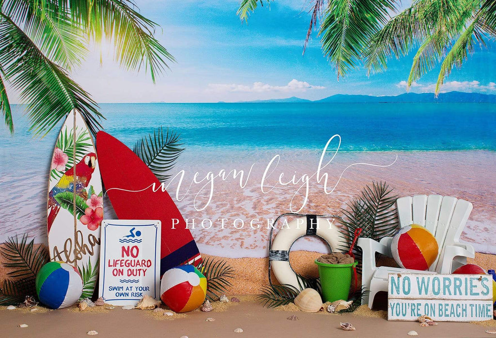 Katebackdrop：Kate Beach Day Sea Summer Backdrop for Photography Designed by Megan Leigh Photography