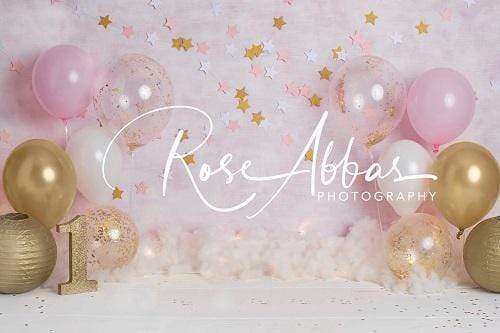 Katebackdrop：Kate Birthday Children Balloons Pink Backdrop Designed By Rose Abbas