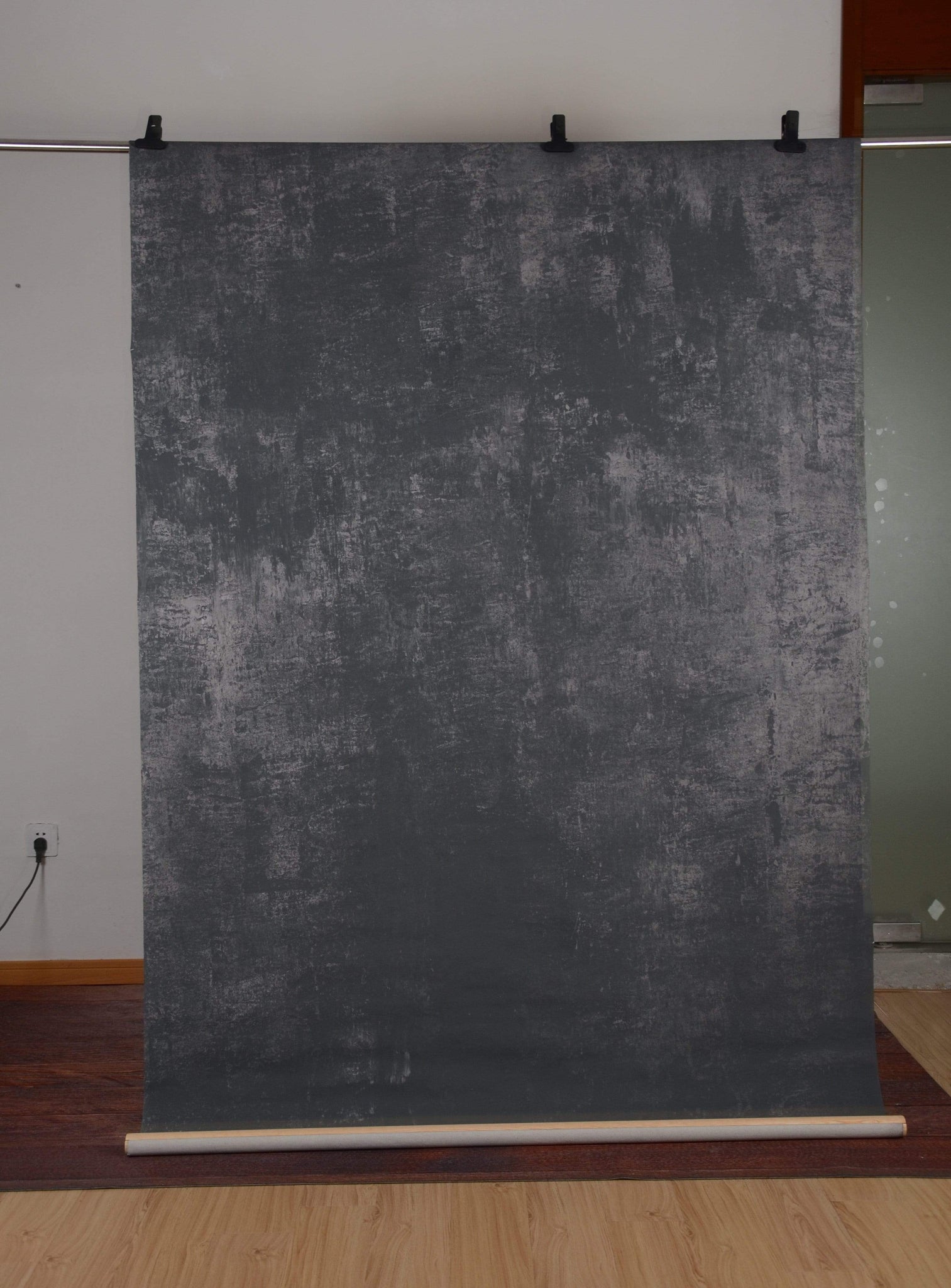 Cargar imagen en el visor de la galería, Katebackdrop£ºKate Hand Painted Abstract Texture Black Backdrops