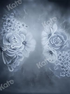 Kate bellas artes flores fondo gris retrato fotografía