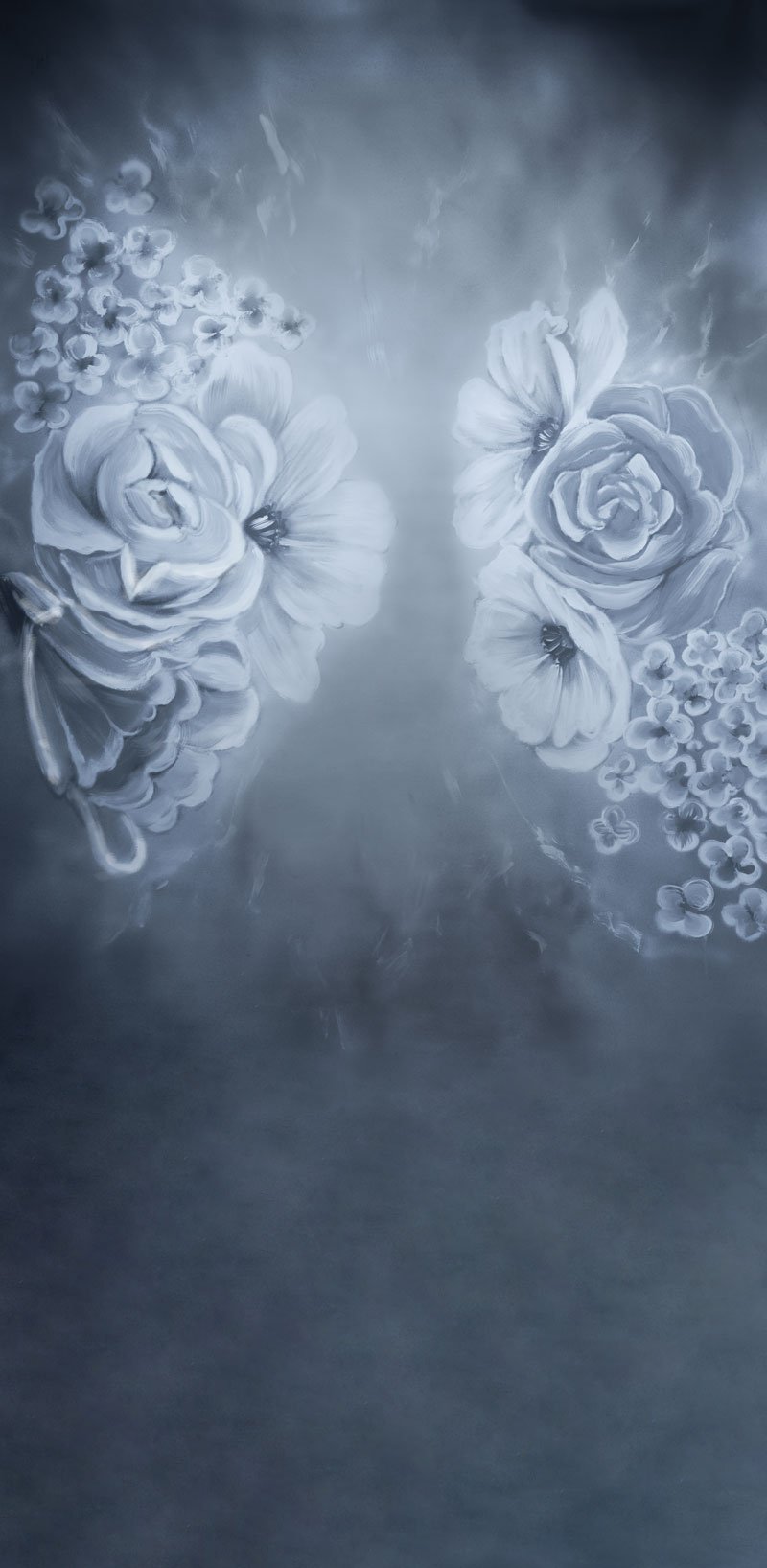 Kate Barrido de fondo floral gris para fotografía