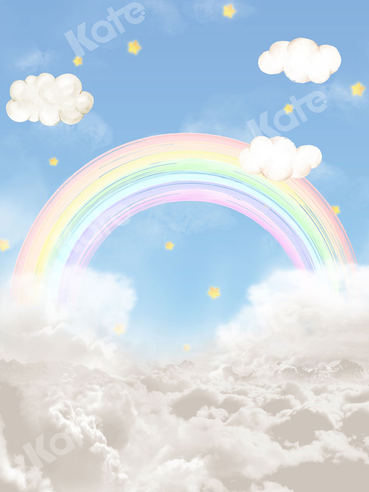 Kate nube arcoiris infantil telón de fondo diseñado por fotografía JS
