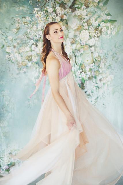 Kate Painting Like Green Spring Florals backdrop printed Background - Katebackdrop