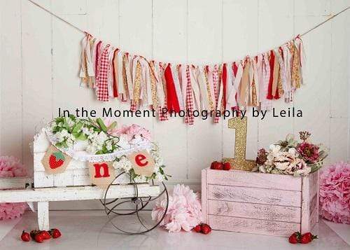 Katebackdrop£ºKate Children Cake Smash Strewberry Backdrop for Photography Designed By Leila Steffens
