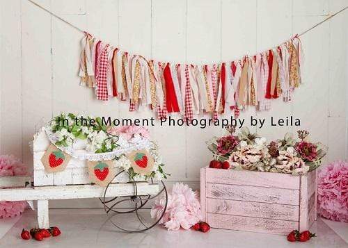 Katebackdrop£ºKate Children Strawberry Decorations Backdrop for Photography Designed By Leila Steffens