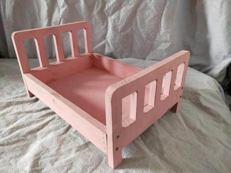 Kate Cuna de bebé pequeña cama de madera para fotografía de accesorios de fotografía de bebé recién nacido