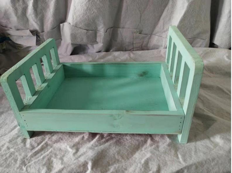 Kate Cuna de bebé pequeña cama de madera para fotografía de accesorios de fotografía de bebé recién nacido