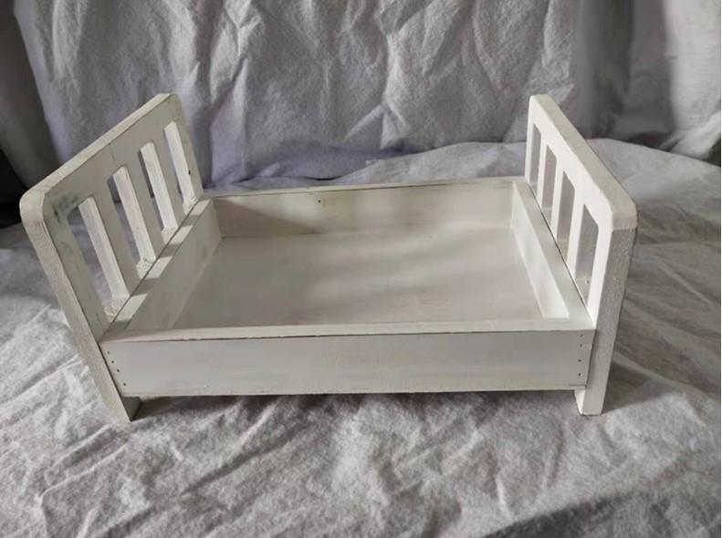 Kate Cuna de bebé pequeña cama de madera para fotografía de accesorios de fotografía de bebé recién nacido