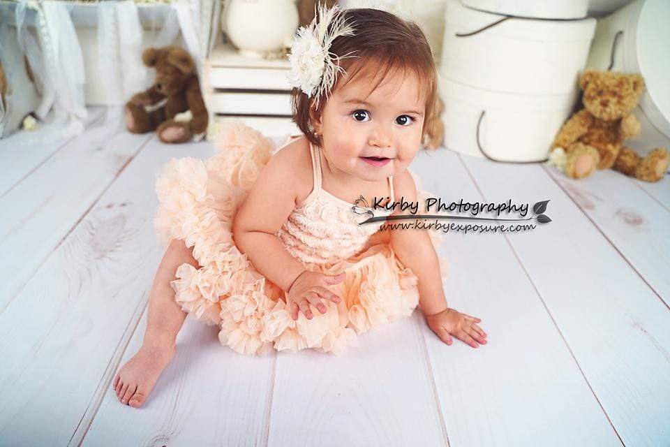 Cargar imagen en el visor de la galería, Katebackdrop£ºKate Teddy Bear Vintage Florals Spring Backdrop designed by Arica Kirby