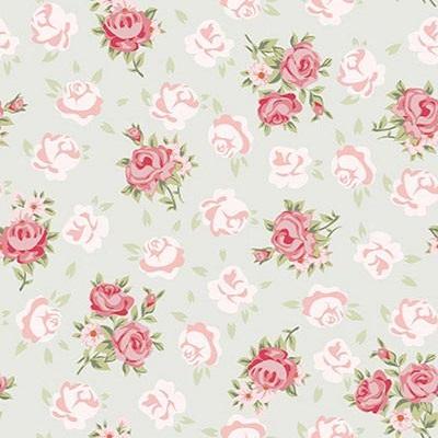 Kate Pink Florals White Background Pattern Baby Photography Backdrop - Katebackdrop