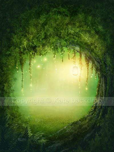 Katebackdrop：Kate Fantasy Forest Scenery Backdrop Cricle Tree Children Dreamlike