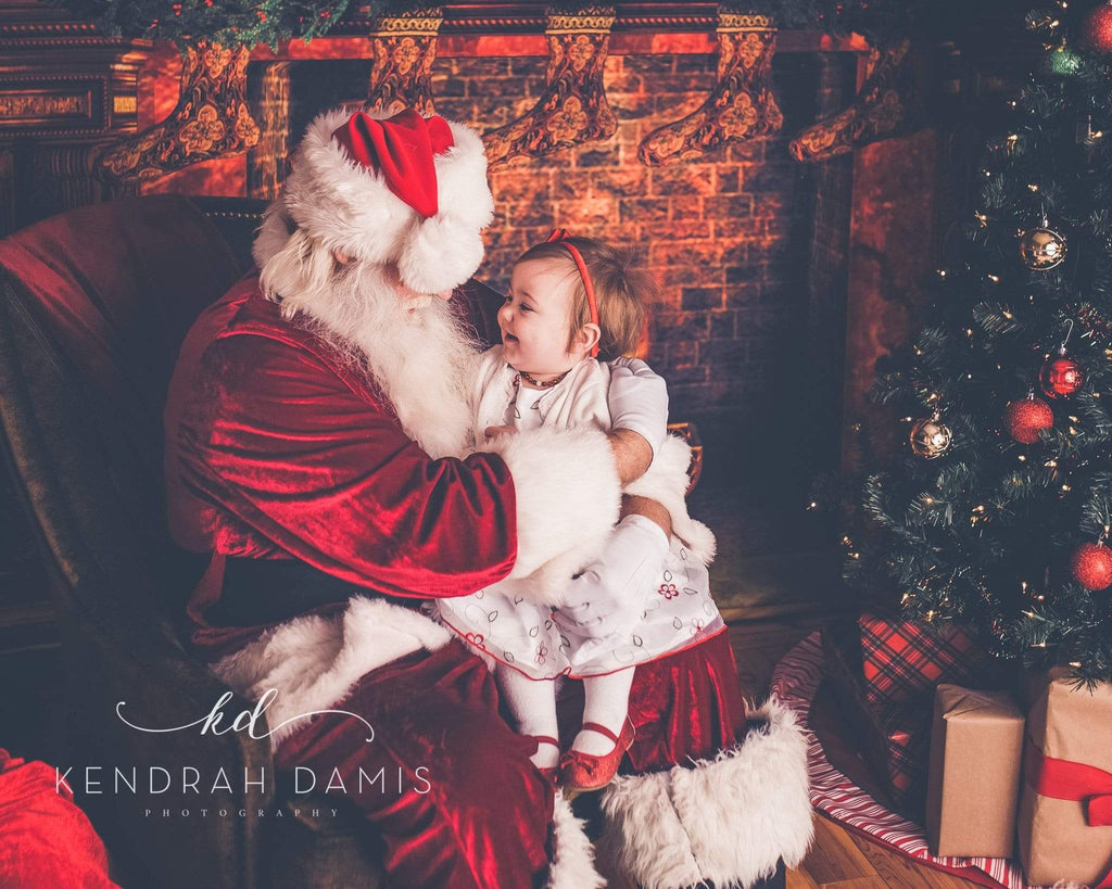 Katebackdrop£ºKate Christmas Fireplace Stockings Backdrop Photography