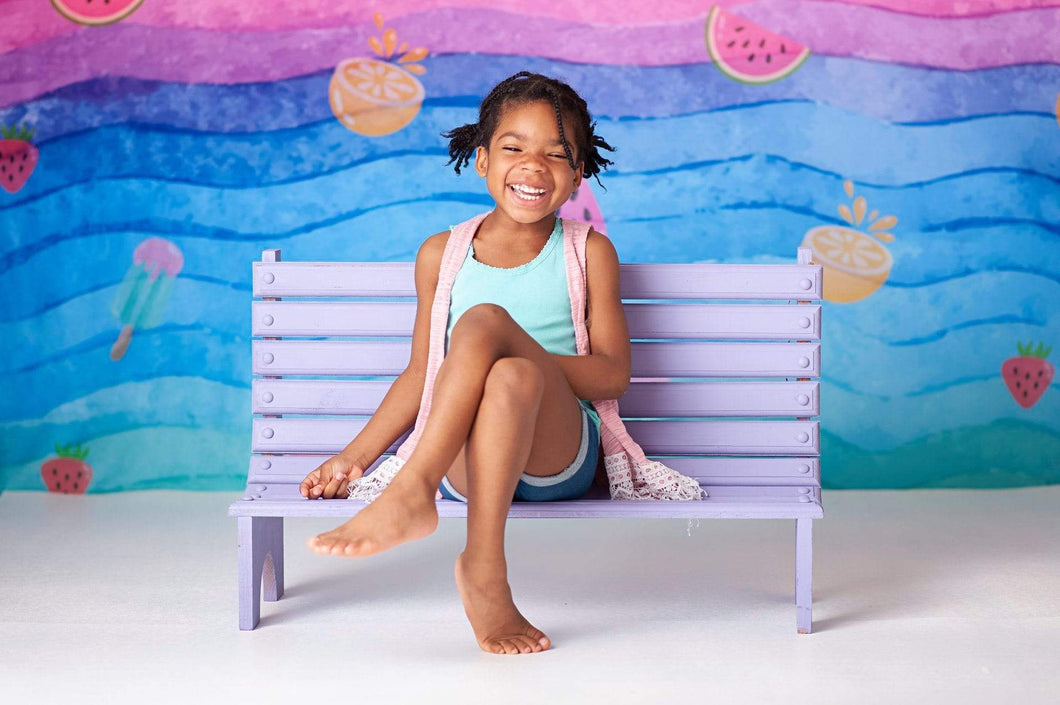 Katebackdrop：Kate Watercolor Stripes Summer Backdrop for Photography designed by Jerry_Sina