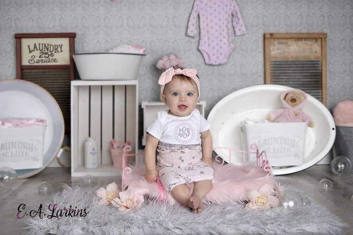 Katebackdrop£ºKate Bath Time Baby Backdrop Summer Rubber Ducks and Bubbles Photos Designed by Erin Larkins