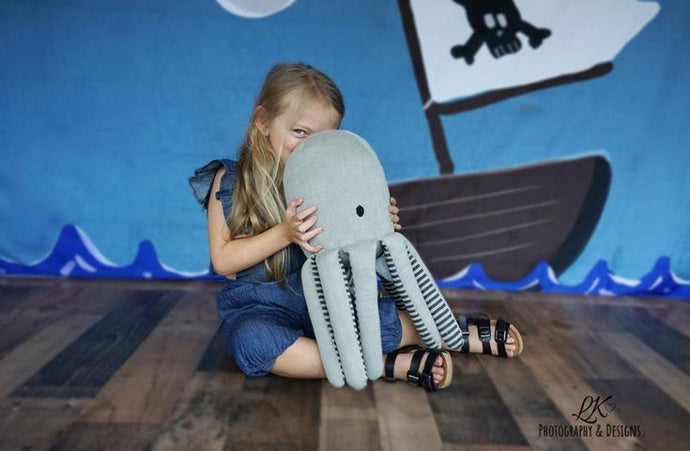 Katebackdrop£ºKate Pirate Sea and Clouds Children Backdrop for Photography Designed by Sarah Timmerman