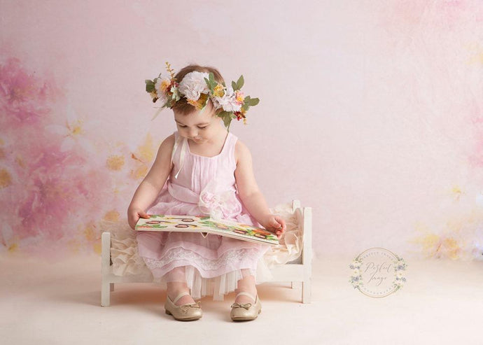 Katebackdrop：Kate Fine Art Watercolors Pink Flowers Abstract Backdrop designed by Veronika Gant