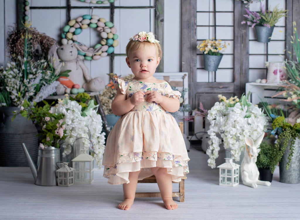 Kate Pascua \ primavera floral Archway Telón de fondo diseñado por Rose Abbas