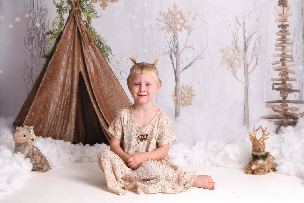 Kate Fondo de carpa de Navidad / invierno diseñado por Rose Abbas