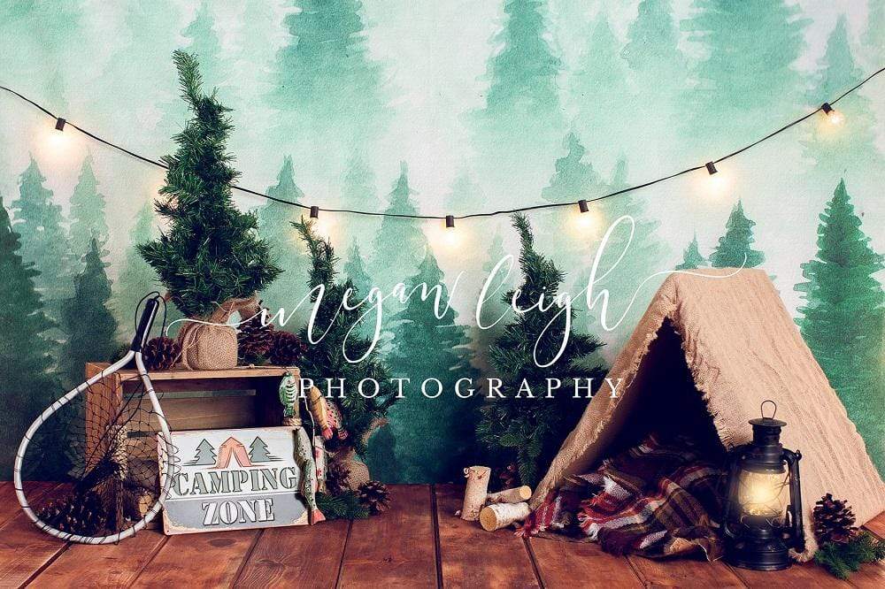 Katebackdrop：Kate Forest Camping Children Summer Backdrop for Photography Designed by Megan Leigh Photography