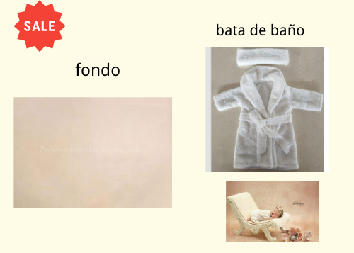 Flash Sale bellas artes beige claro telón de fondo de textura abstracta + Albornoz de recién nacido blanco
