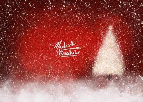 Katebackdrop£ºKate Jolly Red White Snowy Christmas Backdrop Designed by Modest Brushes