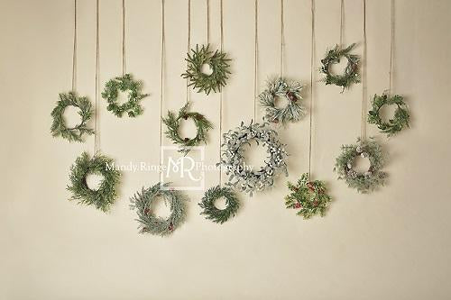 Kate Fondo de guirnalda simple de Navidad primavera diseñado por Mandy Ringe Photography