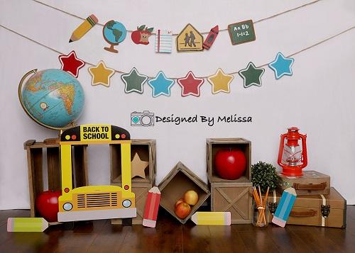 Kate De vuelta a la escuela Telón de fondo para fotografía diseñado por Melissa King