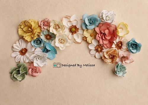 Kate Fondo de flores de pared 3D para fotografía diseñado por Melissa King
