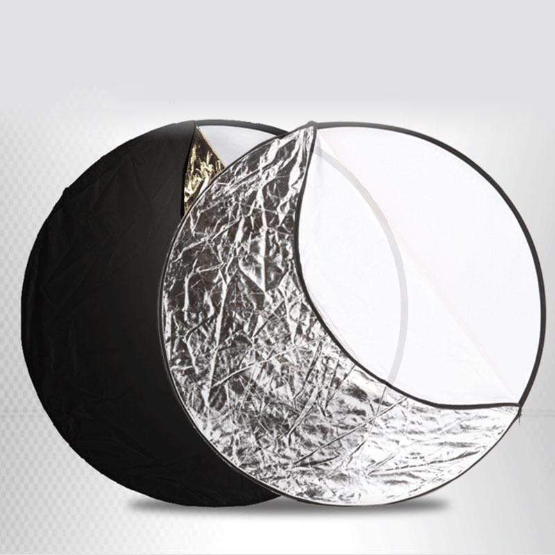 Katebackdropï¼?-In-1 Gold&Silver Light Round Photography Reflector For Studio Multi Photo Disc 24" 60Cm