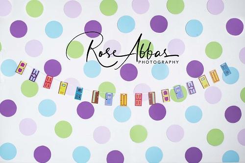 Kate Cake Smash Puntos Telón de fondo para fotografía diseñado por Rose Abbas